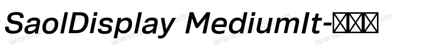 SaolDisplay MediumIt字体转换